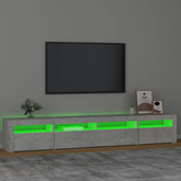 Szafka pod TV z oświetleniem LED, szarość betonu, 240x35x40 cm vidaXL