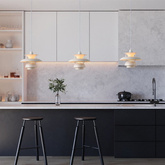 Nowoczesna Lampa Wisząca 30cm Biała Abruzzo Apple