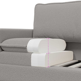 Sofa jasnoszary 156 x 81 x 87,5 cm tkanina