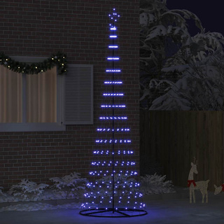 Choinka świąteczna LED z podstawą Niebieski 302,5 cm Metal