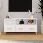 Szafka pod TV, biała, wysoki połysk, 102x36x50 cm vidaXL