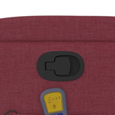 vidaXL Podnoszony fotel masujący, rozkładany, bordowy, obity tkaniną