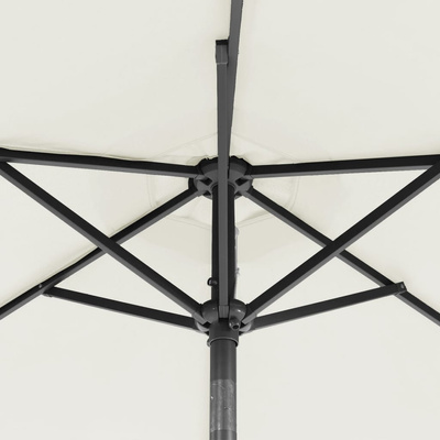 Parasol ogrodowy na stalowym słupku, biały, 225x225x212 cm
