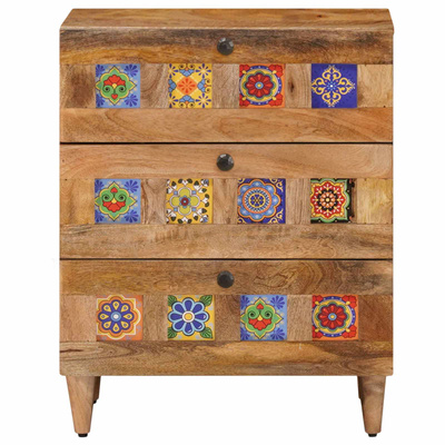 Szafka Nocna Naturalny 50 x 33 x 62 cm Drewno z mango