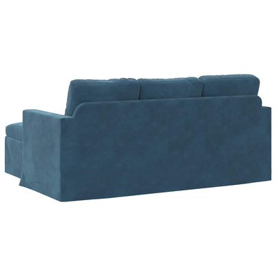 Sofa Niebieski 178 x 134 x 80 cm Aksamit