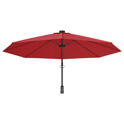 Ścienny parasol ogrodowy, czerwony, 290 cm