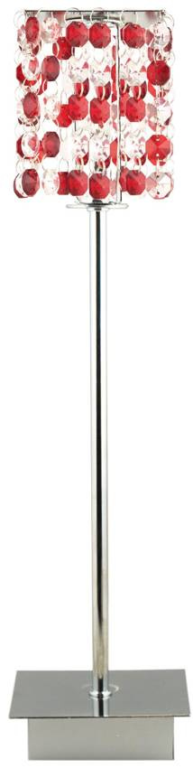Lampka nocna Classic czerwona glamour kryształki 1xG9 Candellux