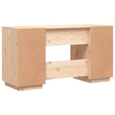 vidaXL Biurko, 140x50x75 cm, lite drewno sosnowe