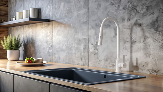Bateria zlew. dalis z elastyczną 2f wylewką, biały BZ-64-002-L Invena