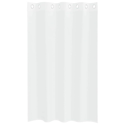 Firany Voile z zasłonami 2 pcs Biały 175 x 140 cm Poliester