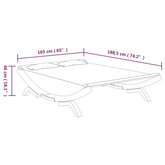 vidaXL Leżak, 165x188,5x46 cm, lite gięte drewno, antracytowy