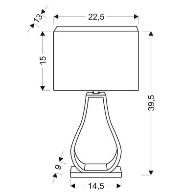 Lampka nocna Femo beżowa z abażurem metalowo-tekstylna E27