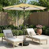 Parasol ogrodowy z oświetleniem LED i podstawą 270 x 270 cm