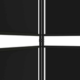 Parawan 4-panelowy, czarny, 200 x 180 cm, tkanina