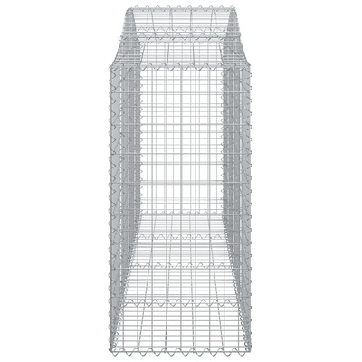 Kosze gabionowe, 6 szt, 200x50x100/120 cm, galwanizowane żelazo