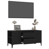 Szafka pod TV, czarna, 102x44,5x50 cm, materiał drewnopochodny vidaXL