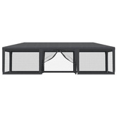 vidaXL Namiot imprezowy z 8 ścianami z siatki, antracyt, 9x4 m, HDPE