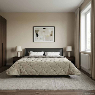 Letni Kołdra Jasnoszary 220 x 240 cm Mikrofibra i Fleece Teddy