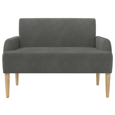 Sofa dwuosobowa z guzikowym pikowaniem ciemnoszary