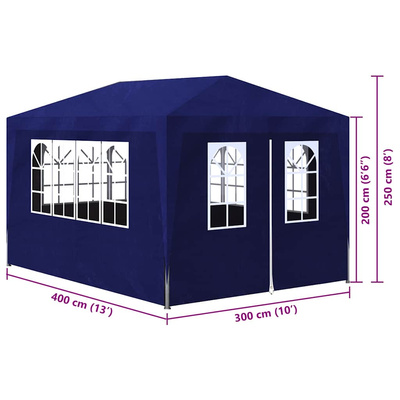 Namiot imprezowy, 3 x 4 m, niebieski