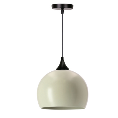 Lampa wisząca PONTE 1x40W E27 czarna z oliwkowym kloszem, nowoczesna oprawa sufitowa do kuchni, jadalni, salonu, minimalistyczny design