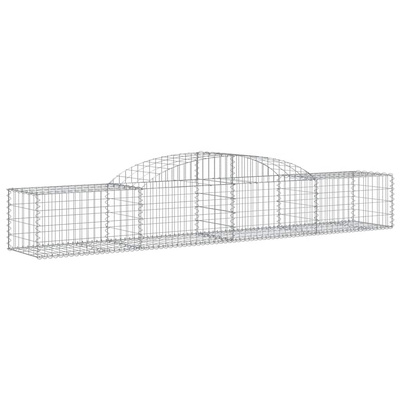 Kosze gabionowe, 2 szt, 300x50x40/60 cm, galwanizowane żelazo
