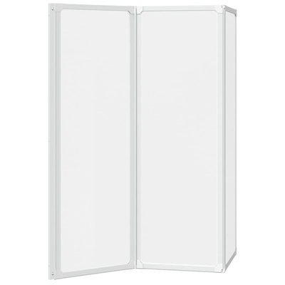 vidaXL Drzwi prysznicowe, 117 x 120 cm, 3 panele, składane