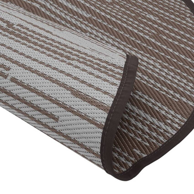 vidaXL Dywan na zewnątrz, brązowy, Ø120 cm, PP
