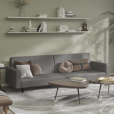 2-osobowa sofa, szara, sztuczna skóra