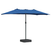 Parasolka ogrodowa 385 x 209 x 244 cm Poliester Niebieski azur