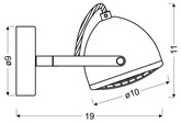 Lampa ścienna kinkiet 1X50W GU10 betonowy szary PENT 91-67999