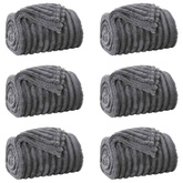 Koce narzutowe 6 pcs Ciemnoszary 200 x 150 cm Polar