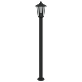 Lampa ogrodowa na słupku, czarna, 120 cm, stal nierdzewna