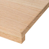 Parapety 2 szt., surowe, 110x40x2 cm, lite drewno dębowe