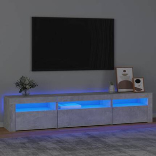 vidaXL Szafka pod TV z oświetleniem LED, szarość betonu, 195x35x40 cm