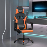 vidaXL Fotel gamingowy, czarno-pomarańczowy, sztuczna skóra model standard