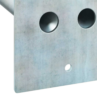 Uchwyt na maszt flagowy Srebrny 10,5 x 7,5 x 0,2 cm Stal