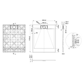 BRODZIK PRYSZNICOWY PROSTOKĄTNY ALVERO INVENA TREND, 90X110 CM BIAŁY