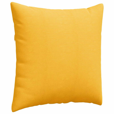 Poduszki na sofę 2 pcs Jasnożółty 60 x 60 cm Tkanina sztruksowa