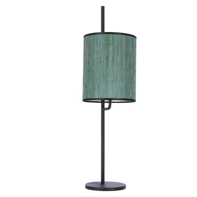 Lampka nocna Bendi czarna z zielonym abażurem metalowa nowoczesna