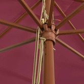Parasol ogrodowy na drewnianym słupku, bordowy, 400x273 cm