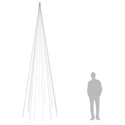 vidaXL Choinka do montażu na maszcie, 732 niebieskich diod LED, 500 cm