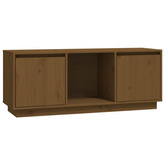 vidaXL Szafka pod TV, miodowy brąz, 110,5x35x44cm, lite drewno sosnowe