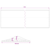 Uszczelka podłogowa do garażu Czarny 155 x 28 mm 4 m Guma EPDM