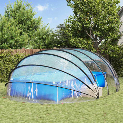 Namiot basenowy przezroczysty 640 x 432 x 205 cm PVC