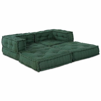 Modularna jednostka sofy 2 pcs zielony 140 x 70 x 56 cm tkanina
