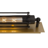 Kinkiet Retro Loft Abigali E27 złoto-czarny