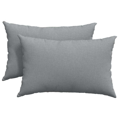 Poduszki na sofę 2 pcs Jasnoszary 60 x 40 cm tkanina