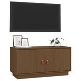vidaXL Szafka pod TV, miodowy brąz, 80x34x40 cm, lite drewno sosnowe