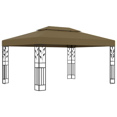 Altana z podwójnym dachem, 3x4 m, taupe, 180 g/m?